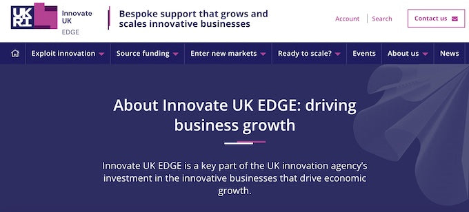 TSS selected by Innovate UK Edge Programme