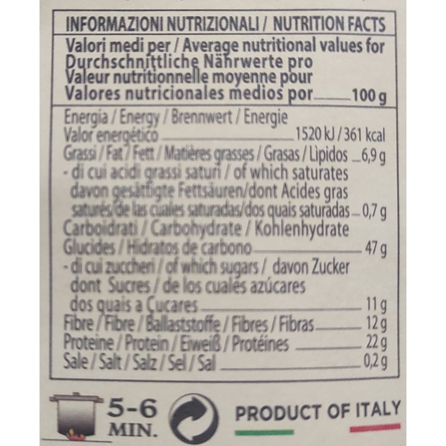 Protein pasta - 100% Chickpea - Morelli Strozzapreti - 250 gr.