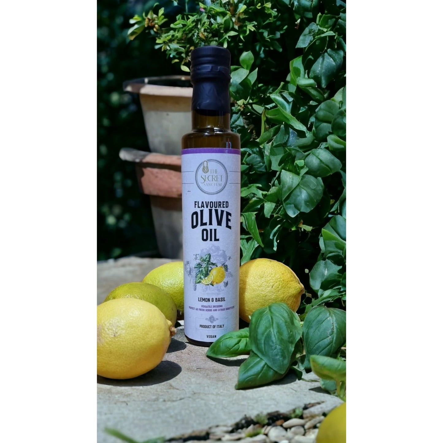 TSS LEMON AND BASIL flavoured olive oil  250 ml