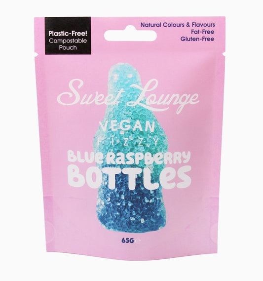 Blue Raspberry Bottles (Plastic-Free) 65g