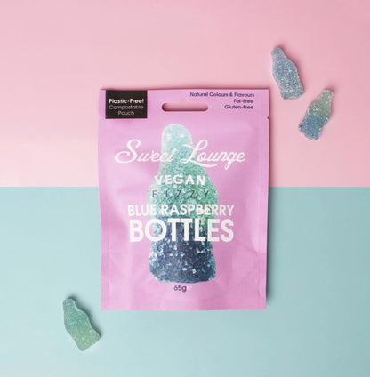 Blue Raspberry Bottles (Plastic-Free) 65g