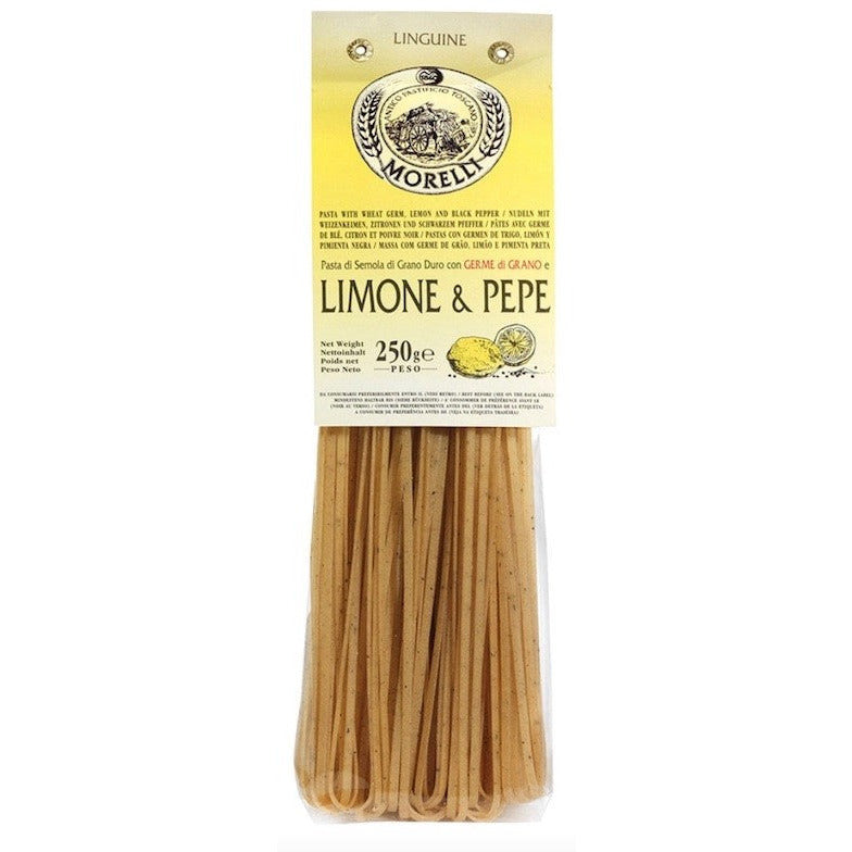 Morelli Lemon and Pepper Linguine Pasta with Wheat Germ 250 gr.